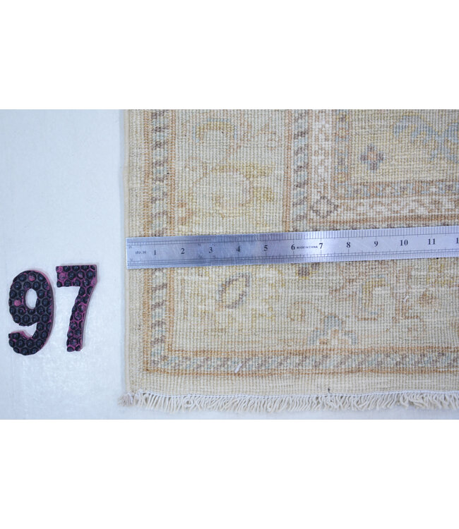 Runner – Hand-Knotted Wool Rug "Soft Garden" – 306 x 080 cm