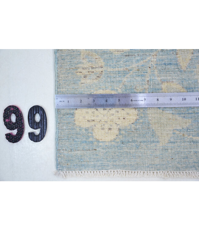 Runner – Hand-Knotted Wool Rug "Sky Garden" – 243 x 076 cm