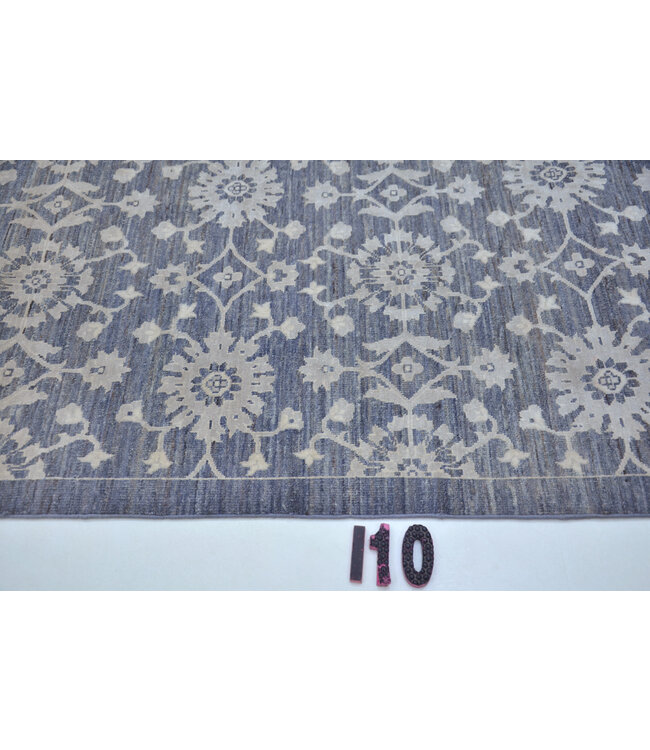 Grijs Handgeknoopt Wol Tapijt - Kazak Patroon - 361 x 79 cm