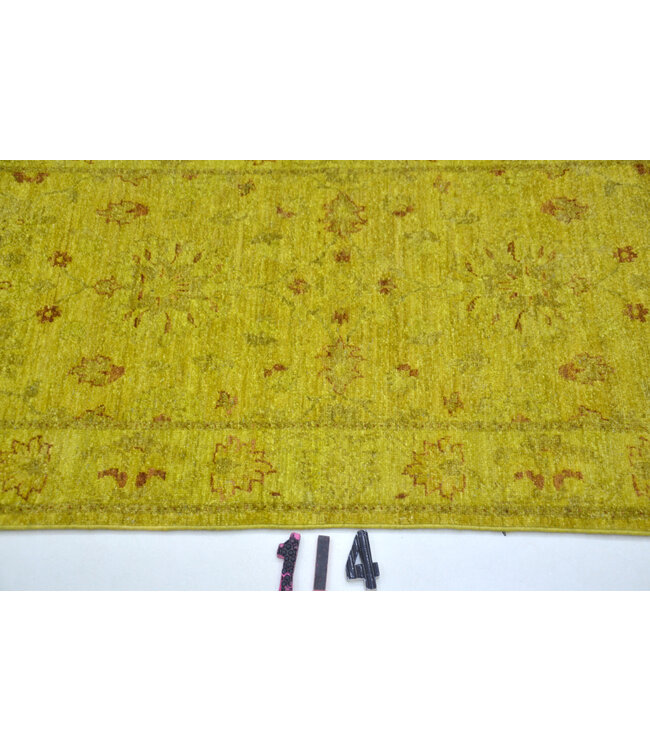 Groen Antieke Tapijt – 284 x 074 cm – Handgeknoopt Wol