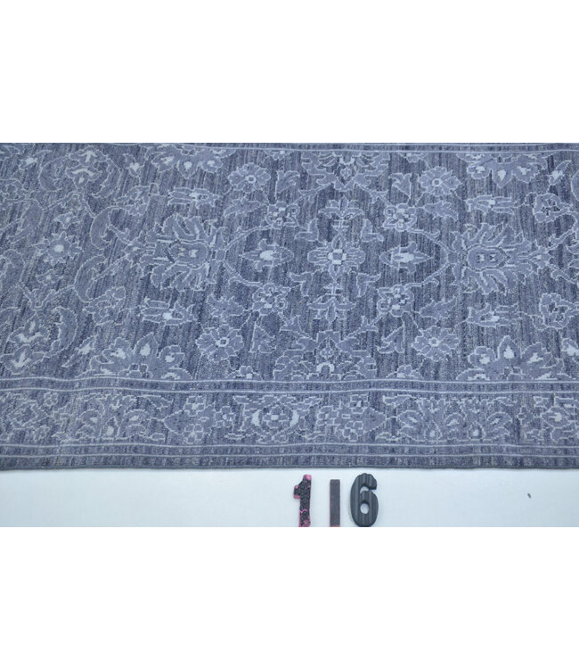 Grijs Ziegler Tapijt – 307 x 077 cm – Handgeknoopt Wol