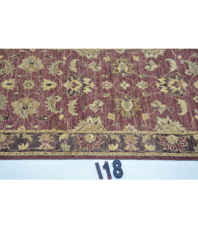 Rotes Ziegler Teppich – 351 x 076 cm – Handgeknüpft aus Wolle