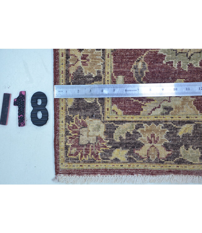 Red Ziegler Rug – 351 x 076 cm – Hand-Knotted Wool