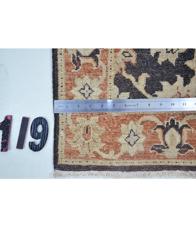 Black Ziegler Rug – 296 x 077 cm – Hand-Knotted Wool