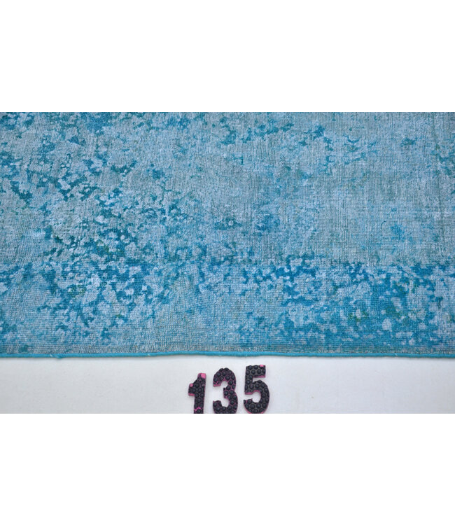 Modern Blue Hand-Knotted Wool Rug – 354 x 076 cm