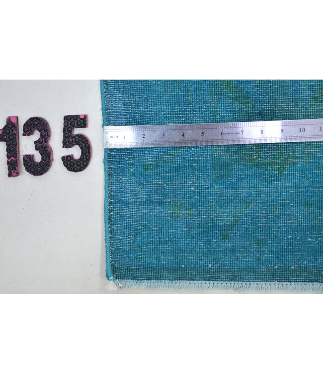 Modern Blue Hand-Knotted Wool Rug – 354 x 076 cm