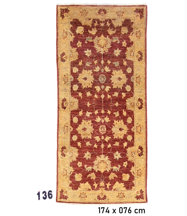 Modern Blauwe Wol Handgeknoopte Tapijt – 354 x 076 cm