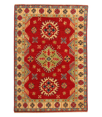 Kelimshop 145x95cm Handgeknüpfter Woll Kazak Teppich – Authentischer Orientalischer Teppich, Traditionelles Tribal Design, Hochwertiger Handgefertigter Wollteppich Kelimshop 145x95cm Handgeknüpfter Woll Kazak Teppich – Authentischer Orientalischer Teppich, Traditionelles Tribal Design, Hochwertiger Handgefertigter Wollteppich