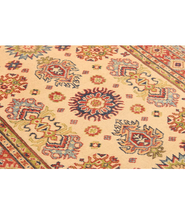 141x104cm Hand-Knotted Wool Kazak Rug – Authentic Oriental Carpet, Traditional Tribal Design, High-Quality Handmade Wool Rug