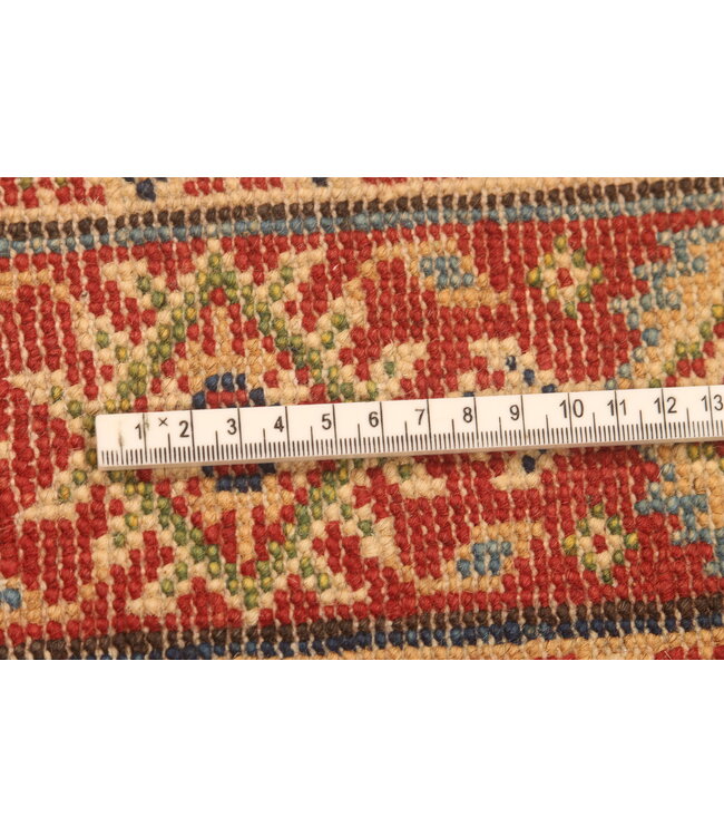 141x104cm Handgeknoopte Wol Kazak Tapijt – Authentiek Oosters Vloerkleed, Traditioneel Tribaal Design, Hoogwaardige Handgemaakte Wol Tapijt