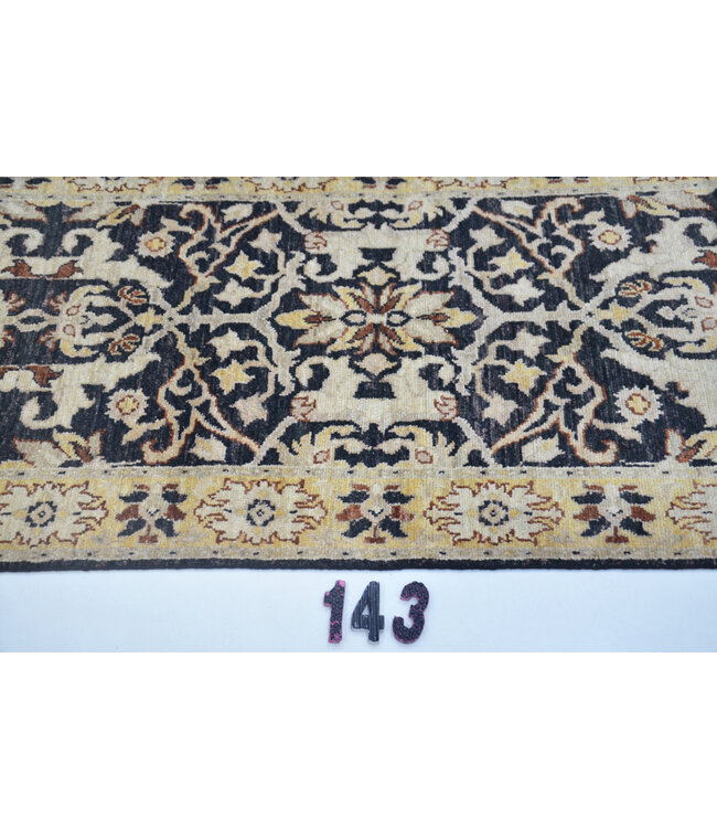 Ziegler Schwarz und Beige Muster, 296 x 075 cm