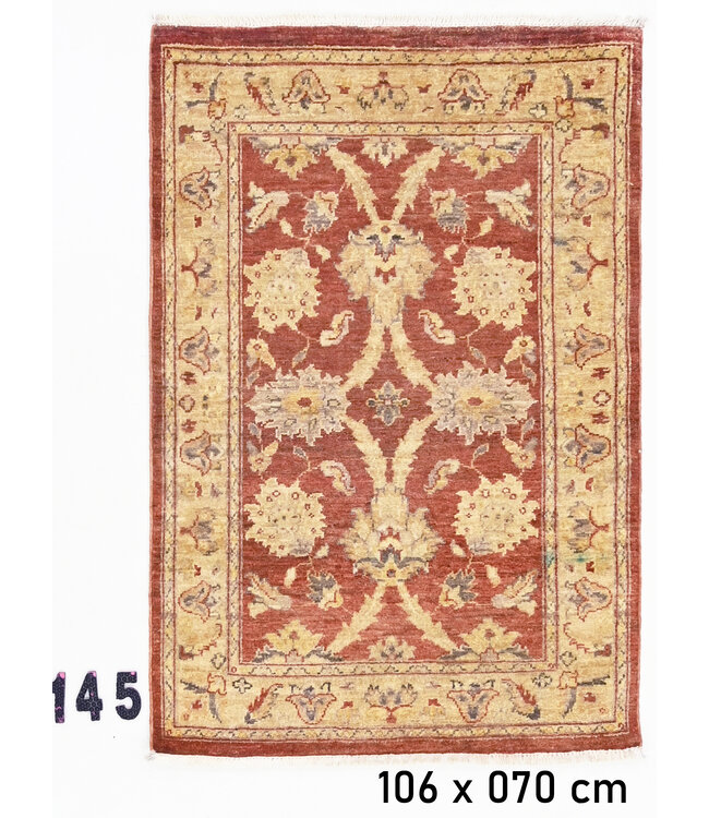 Vintage Rot und Gelb Muster, 106 x 070 cm