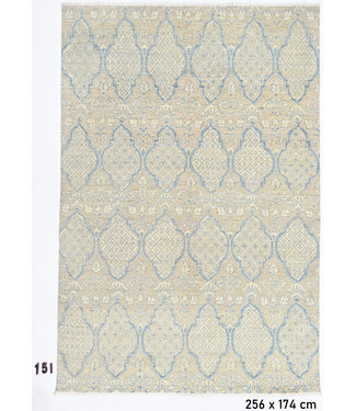 Modern Blau und Beige Tapijt, 256 x 174 cm Modern Blau und Beige Tapijt, 256 x 174 cm