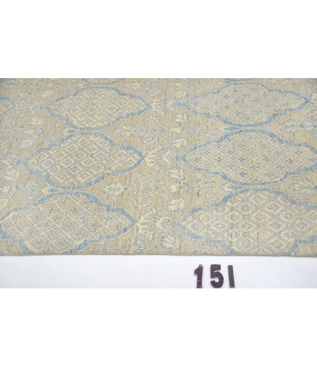 Modern Blauw en Beige Tapijt, 256 x 174 cm