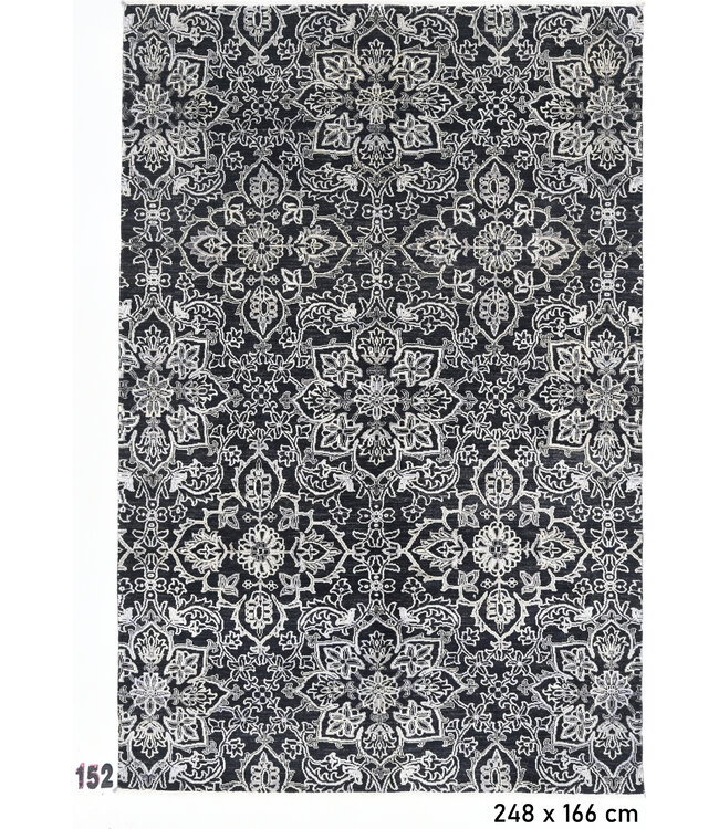 Modern Zwart en Witte Tapijt, 248 x 166 cm