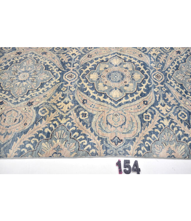 Modern Blau und Beige Tapijt, 178 x 120 cm