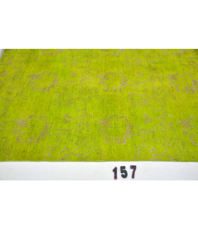 Modern Groen en Beige Tapijt, 184 x 121 cm