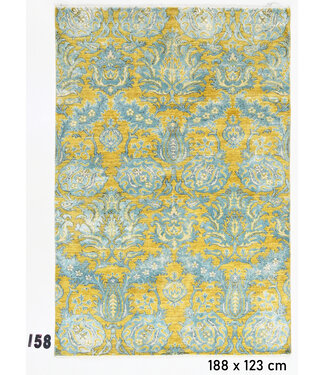 Modern Gelb und Blau Tapijt, 188 x 123 cm Modern Gelb und Blau Tapijt, 188 x 123 cm