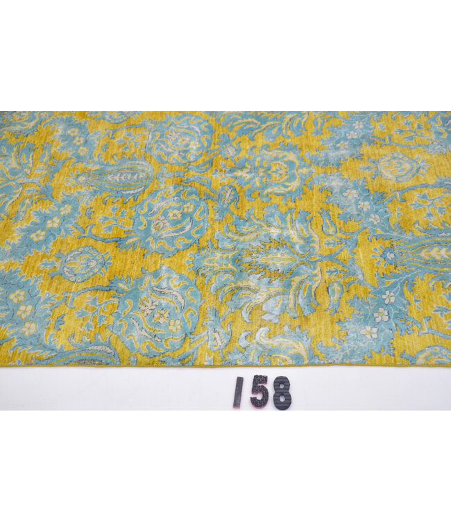 Modern Gelb und Blau Tapijt, 188 x 123 cm