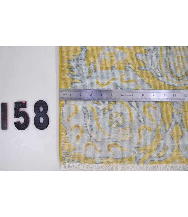 Modern Gelb und Blau Tapijt, 188 x 123 cm