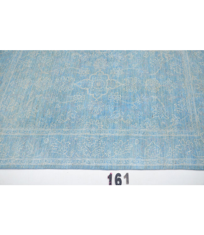 Modern Blau Tapijt mit Floralen Motiven, 181 x 120 cm