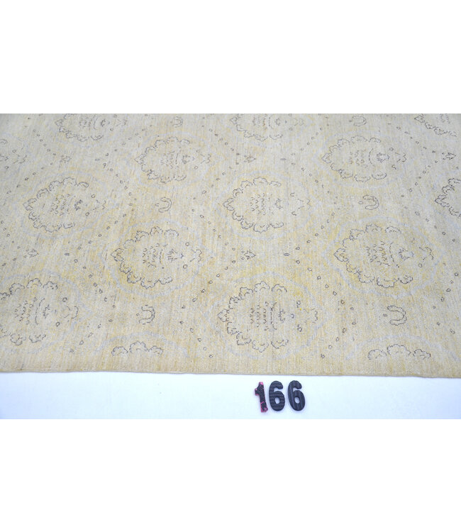 Hellgelber Gabbeh Teppich – handgeknüpft aus Wolle – 179 x 120 cm