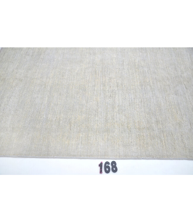 Light Grey Gabbeh Rug – Hand-knotted Wool – 193 x 136 cm