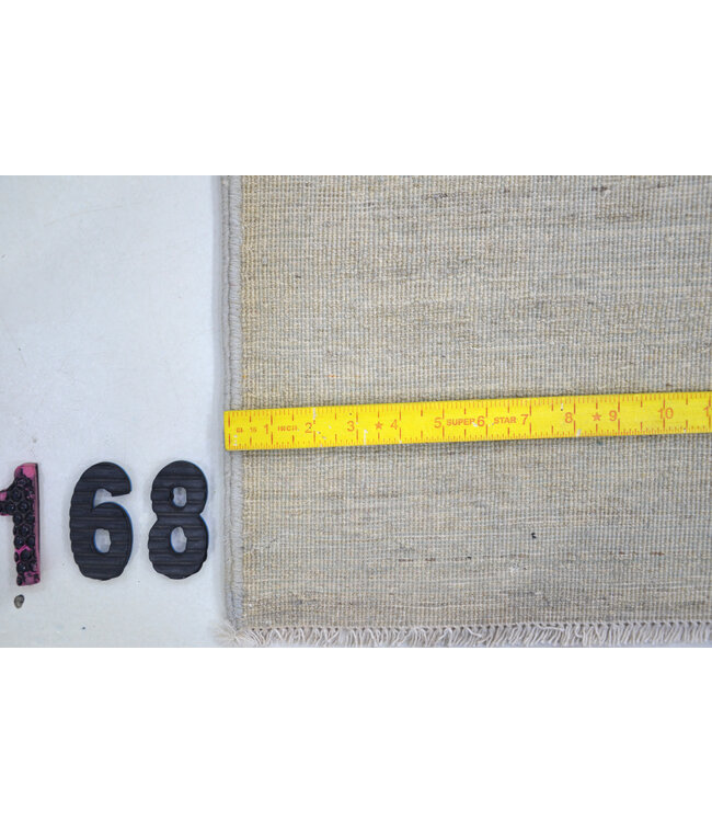 Lichtgrijs Gabbeh vloerkleed – handgeknoopt wollen tapijt – 193 x 136 cm