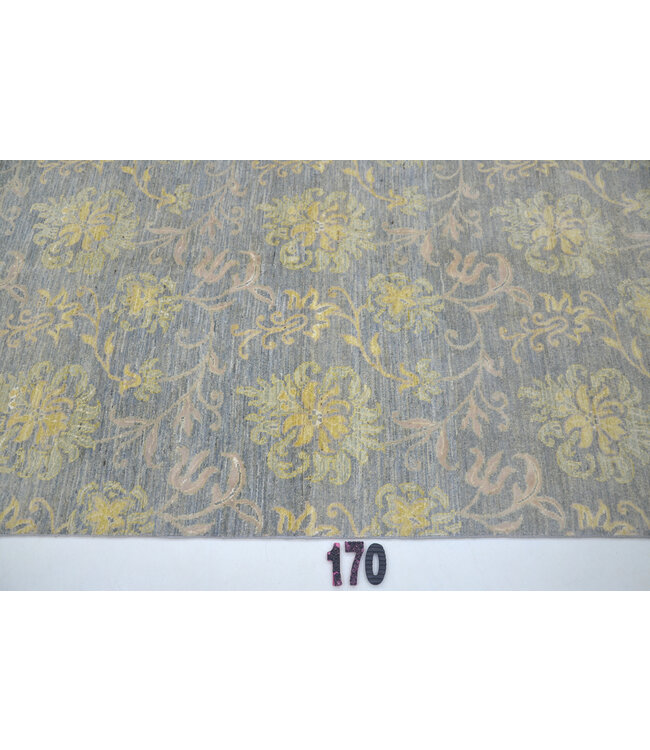 Grijs-geel Ziegler vloerkleed – handgeknoopt wollen tapijt – 185 x 122 cm