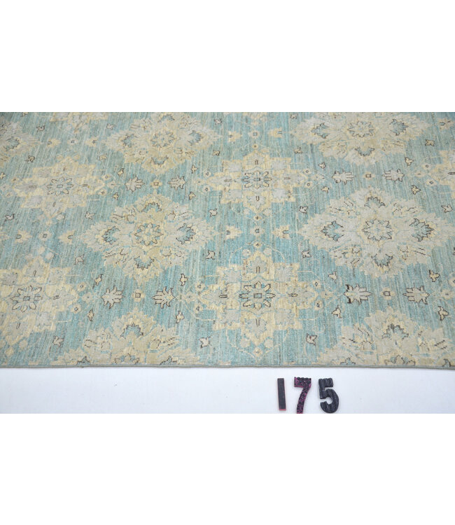 Blue-Beige Ziegler Rug – Hand-knotted Wool Carpet – 172 x 136 cm