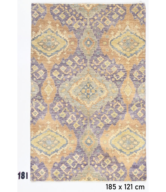 Lilac Beige Ziegler Rug – Hand-knotted Wool Carpet – 180 x 120 cm