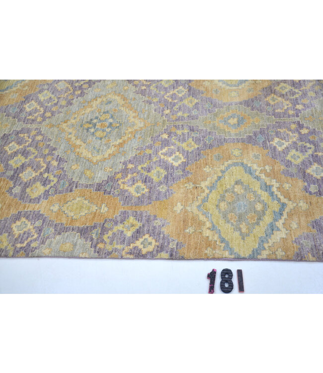 Lila Beige Ziegler Teppich – handgeknüpfter Wollteppich – 180 x 120 cm