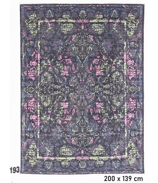 Dark Multi-Colored Modern Rug – Hand-knotted Wool Carpet – 200 x 139 cm Dark Multi-Colored Modern Rug – Hand-knotted Wool Carpet – 200 x 139 cm