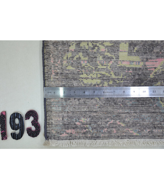 Dunkelbunter Moderner Teppich – handgeknüpfter Wollteppich – 200 x 139 cm