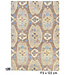 Brown Blue Gabbeh Rug – Hand-knotted Wool Carpet – 173 x 122 cm
