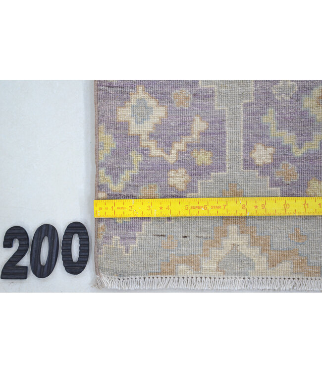 Lila Beige Ziegler Teppich – handgeknüpfter Wollteppich – 172 x 120 cm