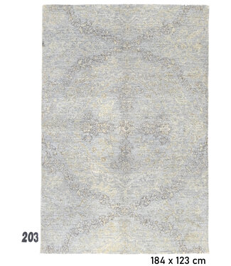Lichtgrijs Ziegler vloerkleed – handgeknoopt wollen tapijt – 184 x 123 cm