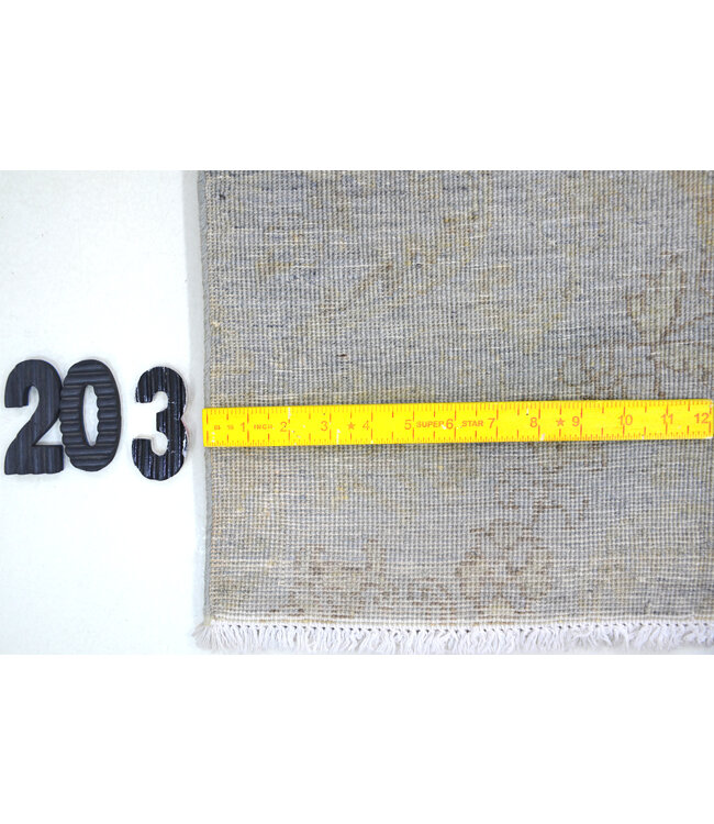 Lichtgrijs Ziegler vloerkleed – handgeknoopt wollen tapijt – 184 x 123 cm