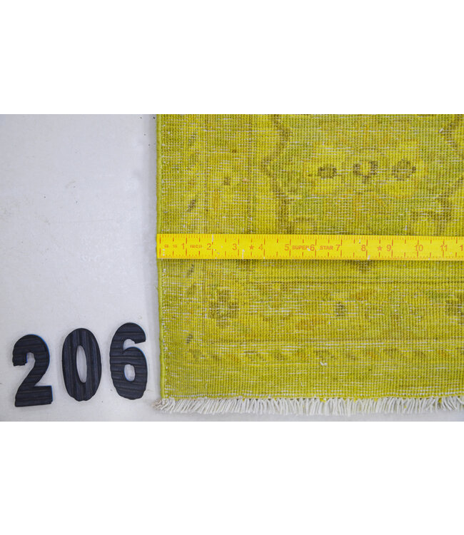 Yellow Vintage Rug – Hand-knotted Wool Carpet – 295 x 239 cm