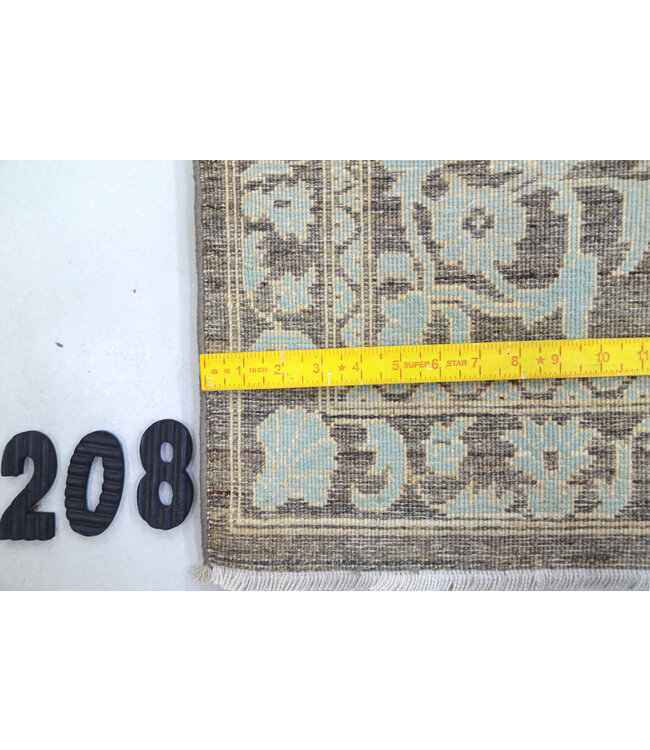Grijs-Blauw Ziegler Vloerkleed 291x202cm - Handgeknoopt Wol