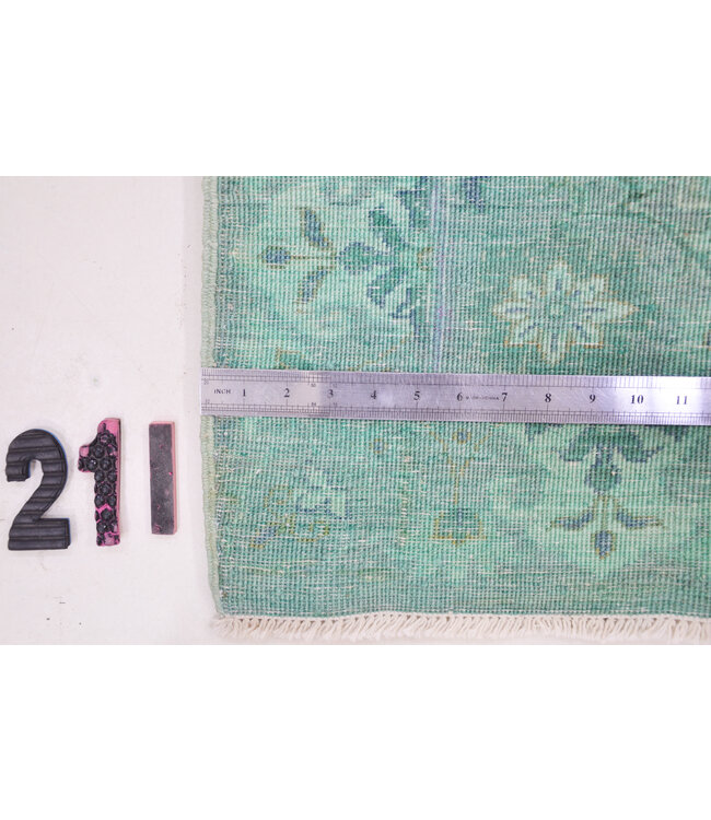 Green Ziegler Rug 247x186cm - Hand-Knotted Wool