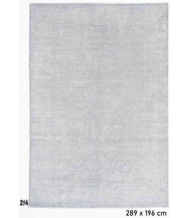 Light Grey Modern Rug 289x196cm - Hand-Knotted Wool