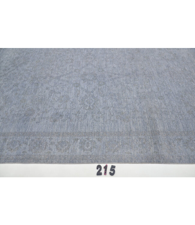 Hellblauer Ziegler Teppich 300x197cm - Handgeknüpft Wolle