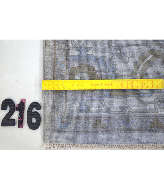 Light Grey-Blue Ziegler Rug 271x184cm - Hand-Knotted Wool