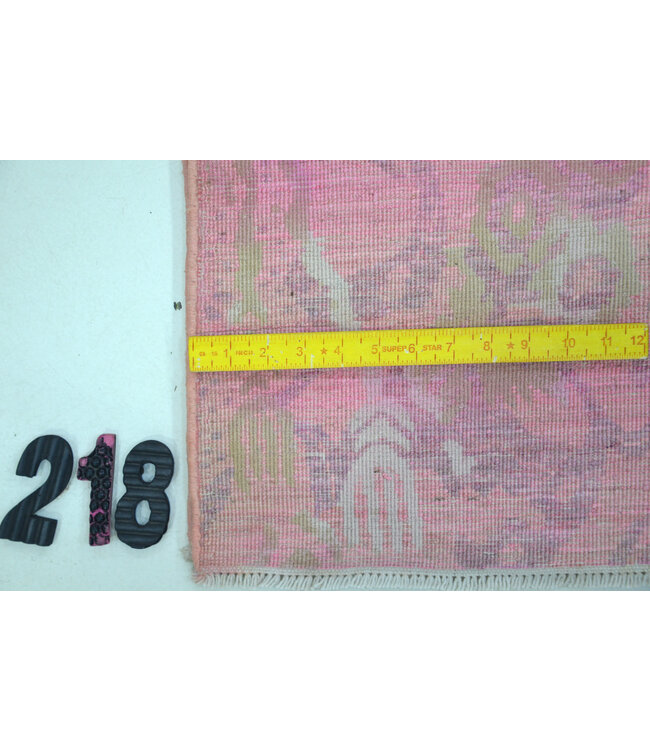 Pink Beige Modern Rug 266x183cm - Hand-knotted Wool