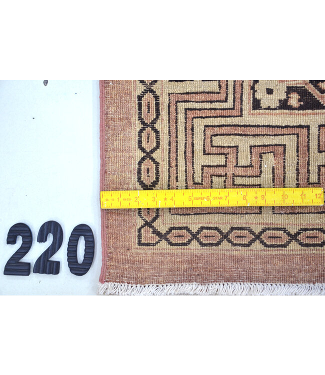 Beige Brown Kazak Rug 253x182cm - Hand-knotted Wool