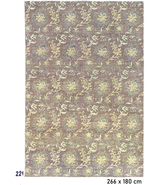 Brown Yellow Ziegler Rug 266x180cm - Hand-knotted Wool