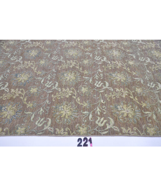Brown Yellow Ziegler Rug 266x180cm - Hand-knotted Wool