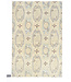 Beige Blue Gabbeh Rug 266x180cm - Hand-knotted Wool