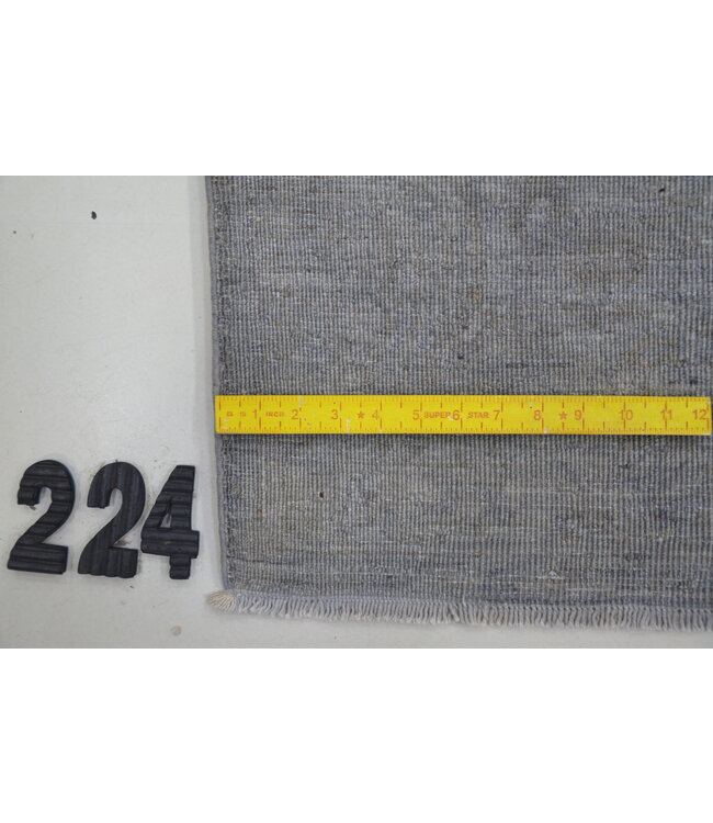 Light Grey Light Blue Modern Rug 303x196cm - Hand-knotted Wool